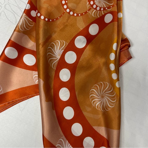 Silk square scarf, head scarf, neck scarf - Picture 7 of 7